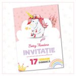 invitatie botez unicorn